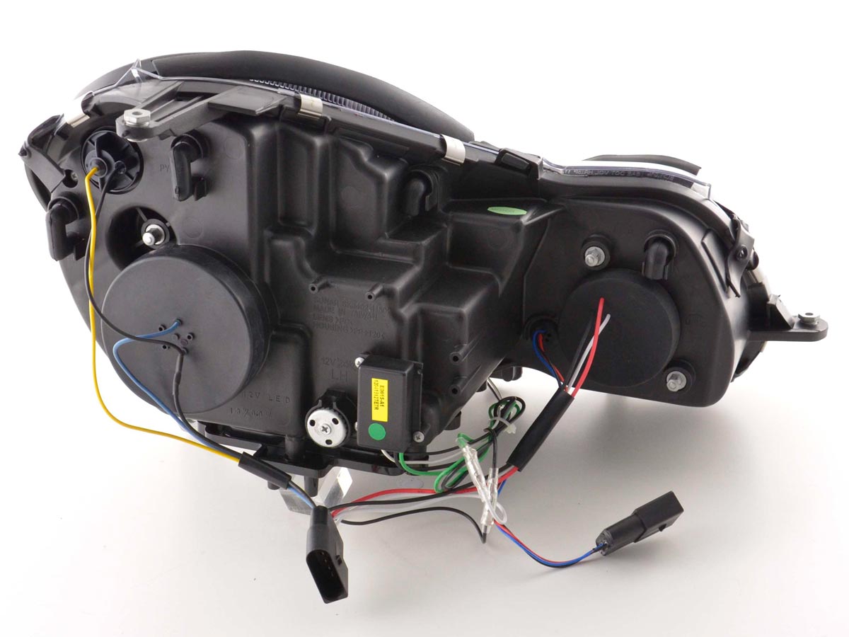 Scheinwerfer Set Daylight LED TFL-Optik Mercedes E-Klasse Typ W211 06-08 schwarz Scheinwerfer Set Daylight LED TFL-Optik Mercedes E-Klasse Typ W211 06-08 schwarz
